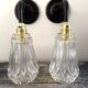 Set of two electrified chiseled glass sconces to nine