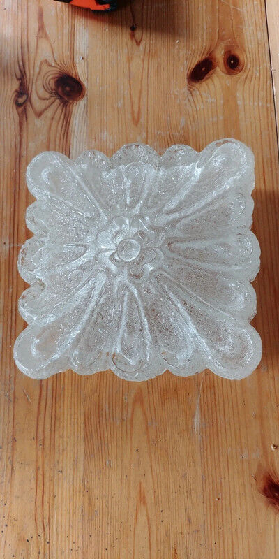 Vintage bubbled glass ceiling lamp