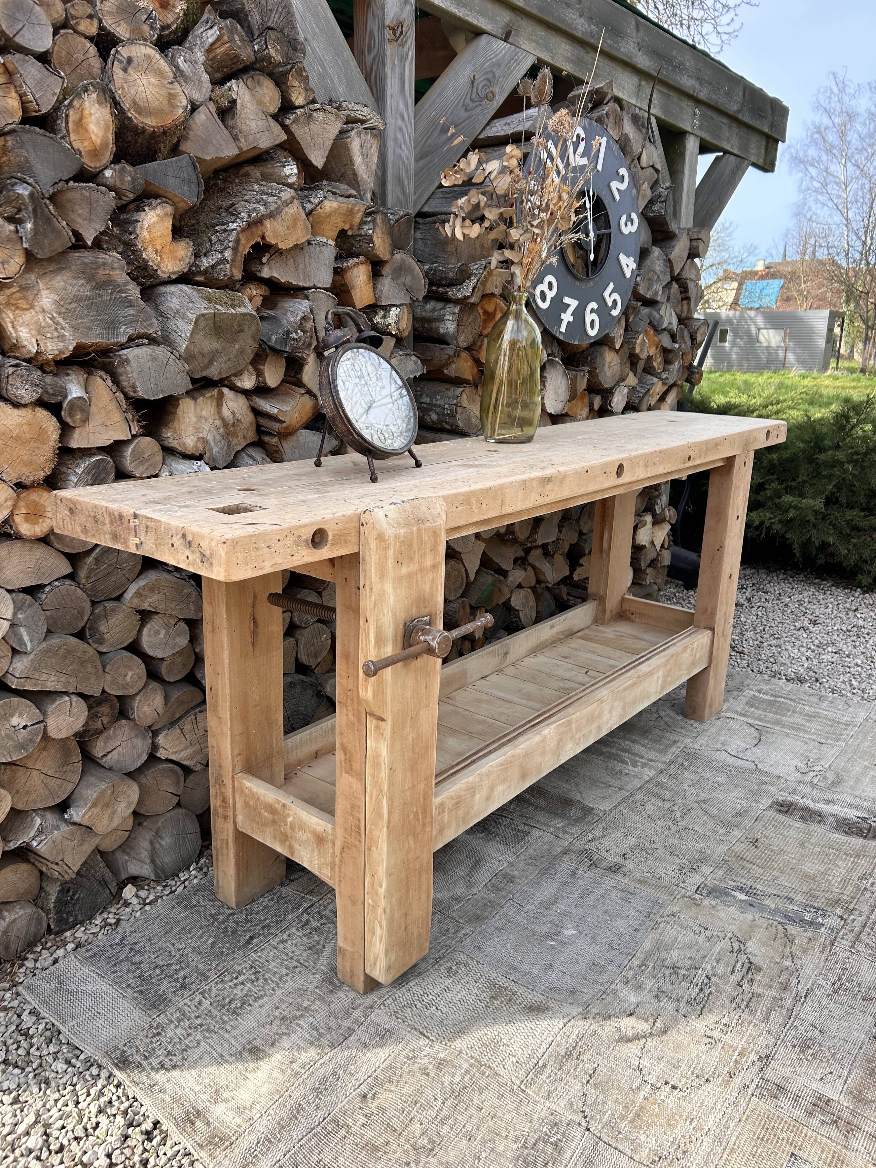 Renovated carpenter's workbench