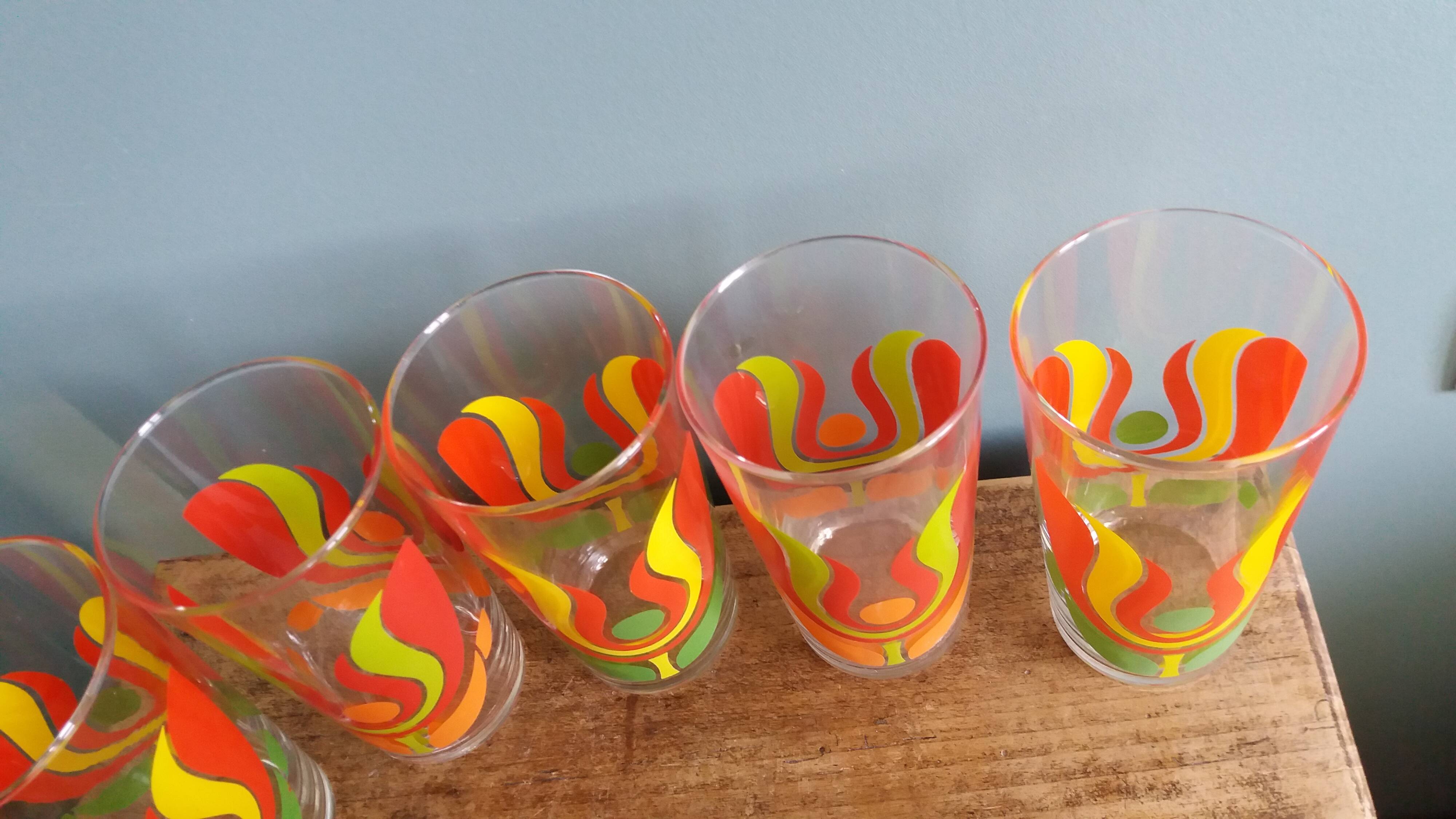 Verres vintage années 70