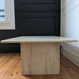 Vintage coffee table in travertine