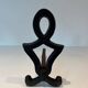 Pair of Cast Iron Chenets with Figurative Anthropomorphic Silhouette, by Raymon