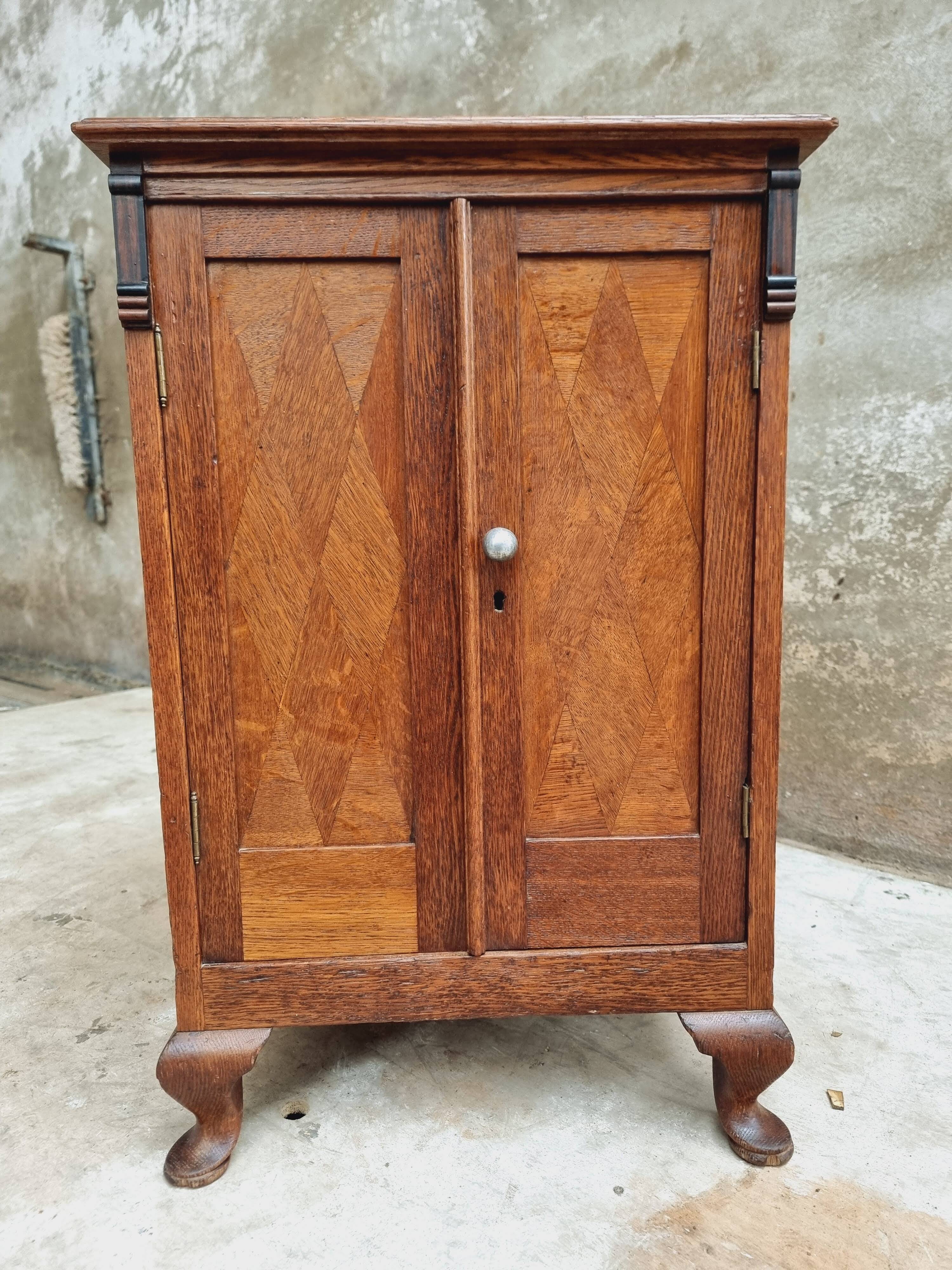 Antique small cabinet sideboard oak