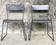 Paire de chaises métal empilables à pieds traîneau - 1960