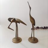 Couple de héron laiton