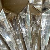 Art deco crystal blade base Val St Lambert Belgium glass & mirror