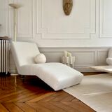 Méridienne design en tissu bouclettes