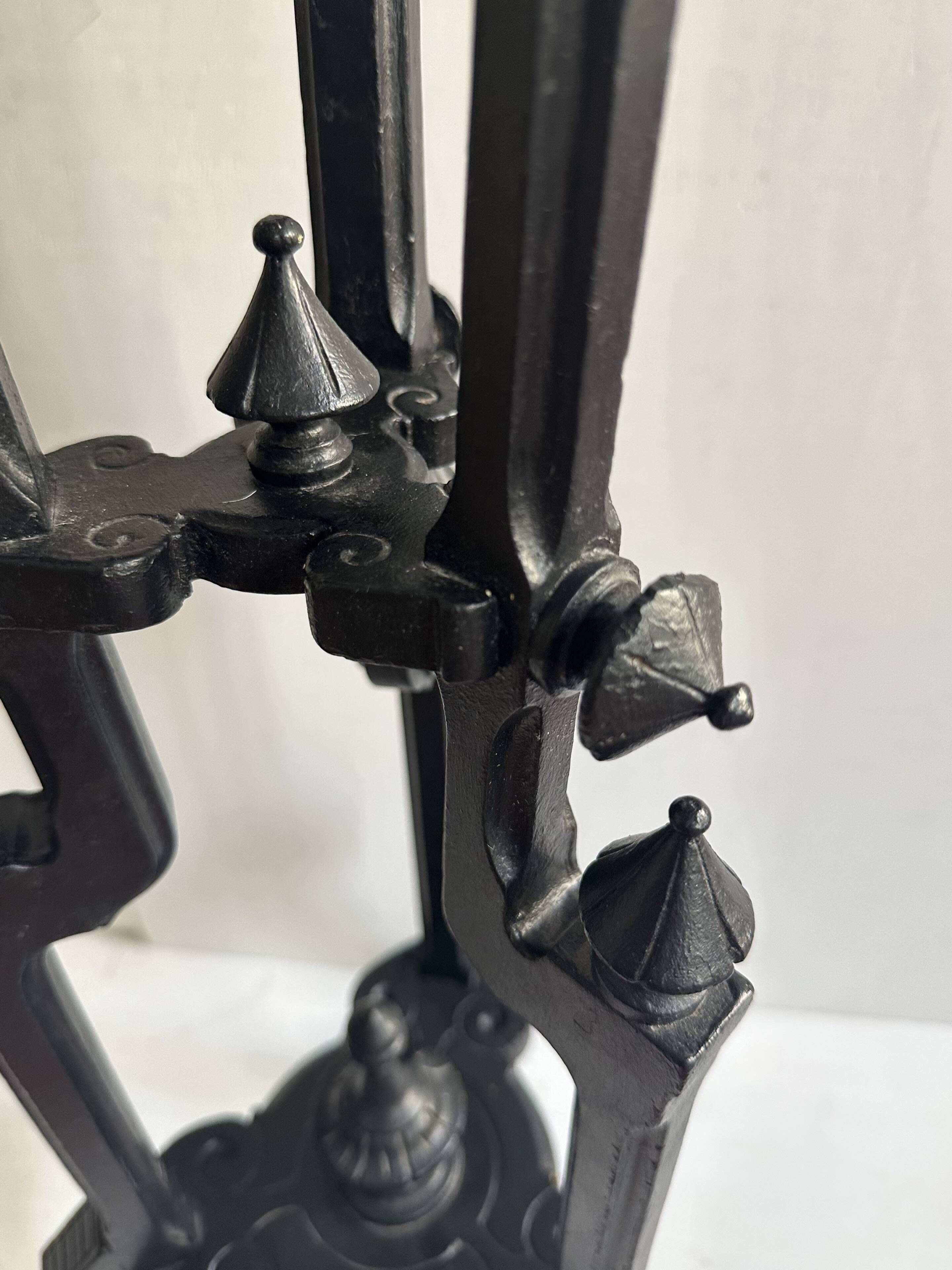 Napoleon III stool in blackened carved wood, 19th century