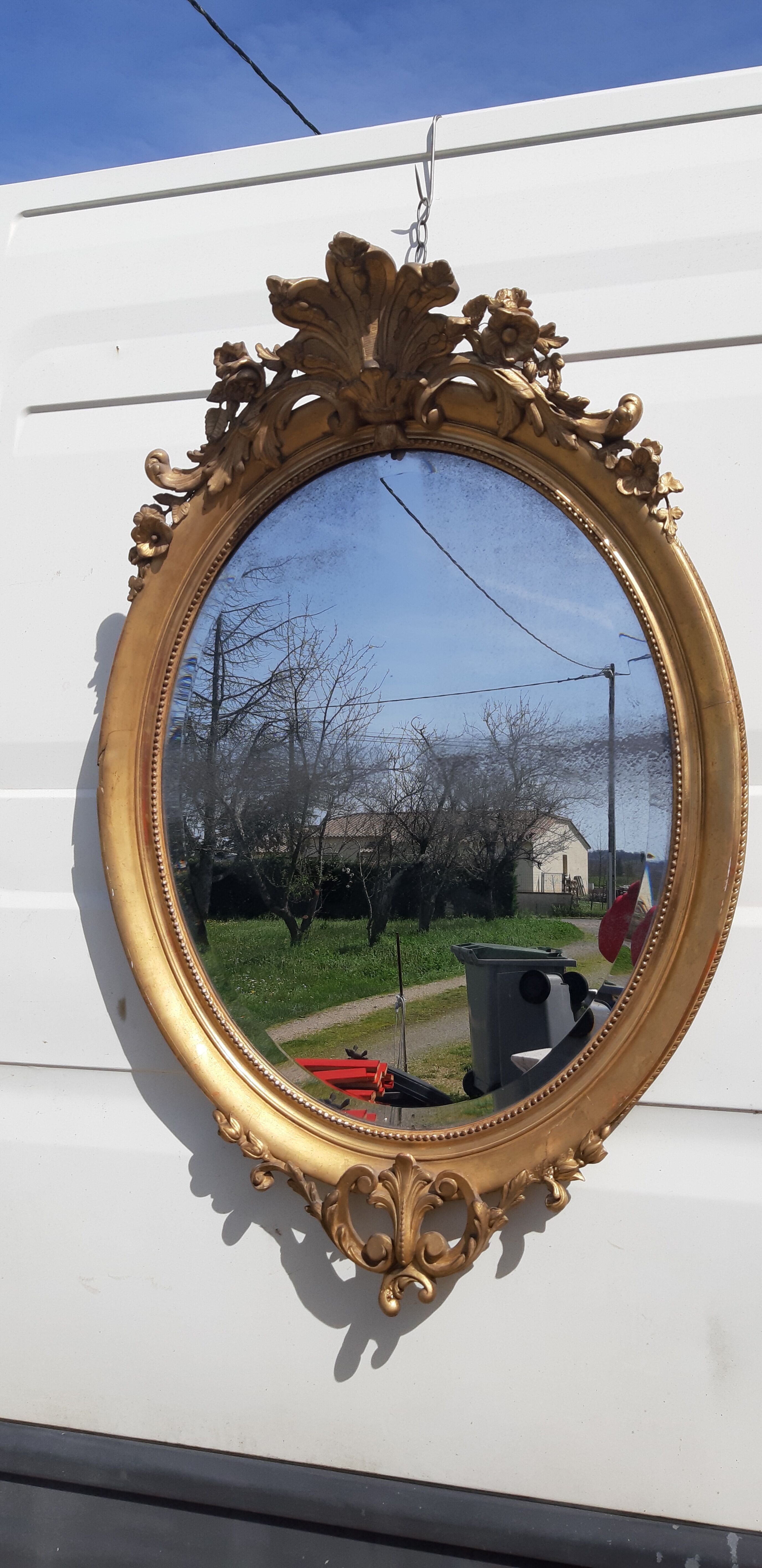 Mirror golden 19th