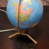 World map lamp
