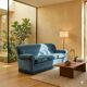 Vintage velvet sofa with spring cushioning, Italian design from the 1950s.