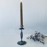 Iron flower candle holder