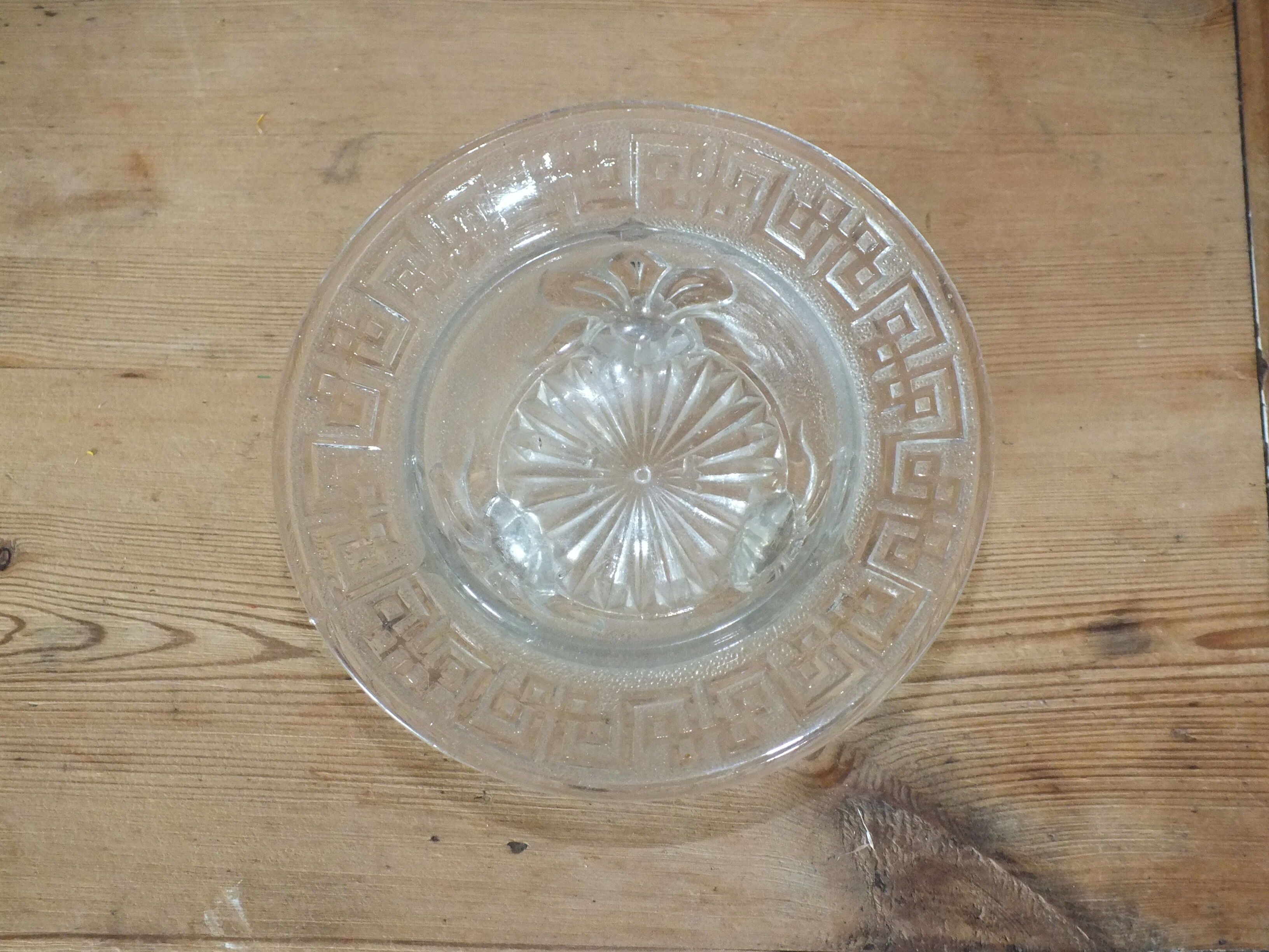 Old cup or sugar tripod moulded glass