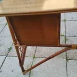 Vintage antique rattan desk