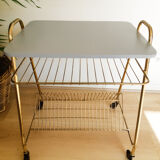 Table vinyl door, electrophone holder, record player, magazine holder, 50s