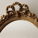 Mirror oval, golden Louis XVI style