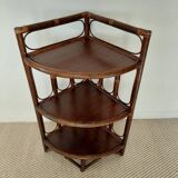 Corner shelf in rattan