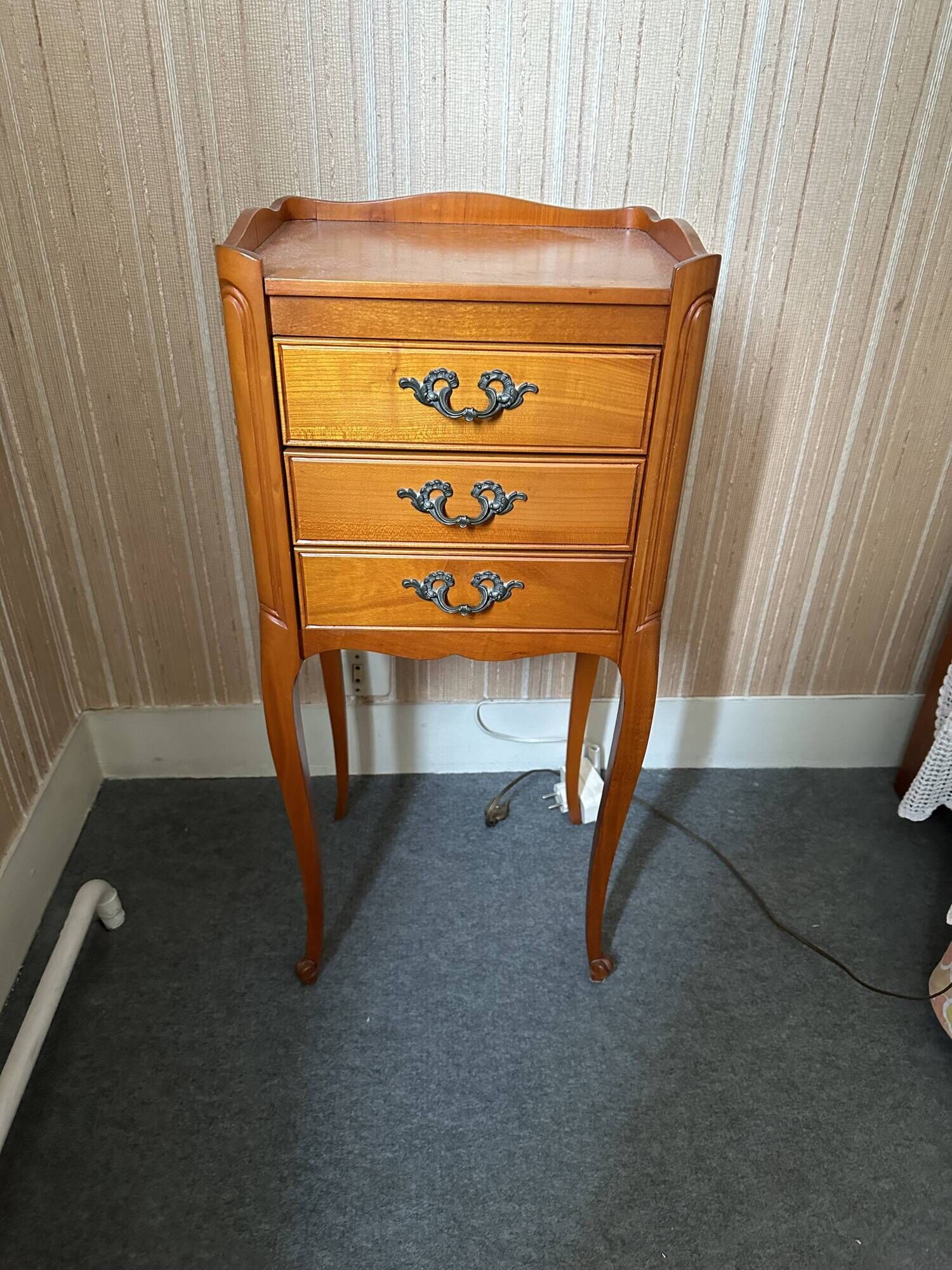 Bedside tables - Louis XV style in wood, 1960s - 1 set of 2 tables