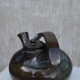 Glazed terracotta teapot