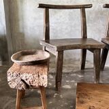 Grande chaise ou fauteuil en teck ancien H84 L60