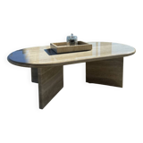Rectangular coffee table oblong format 100% Roman Travertine