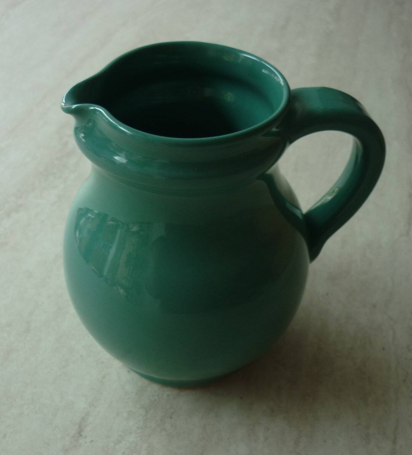 Pot à lait en céramique vert/ bleu canard