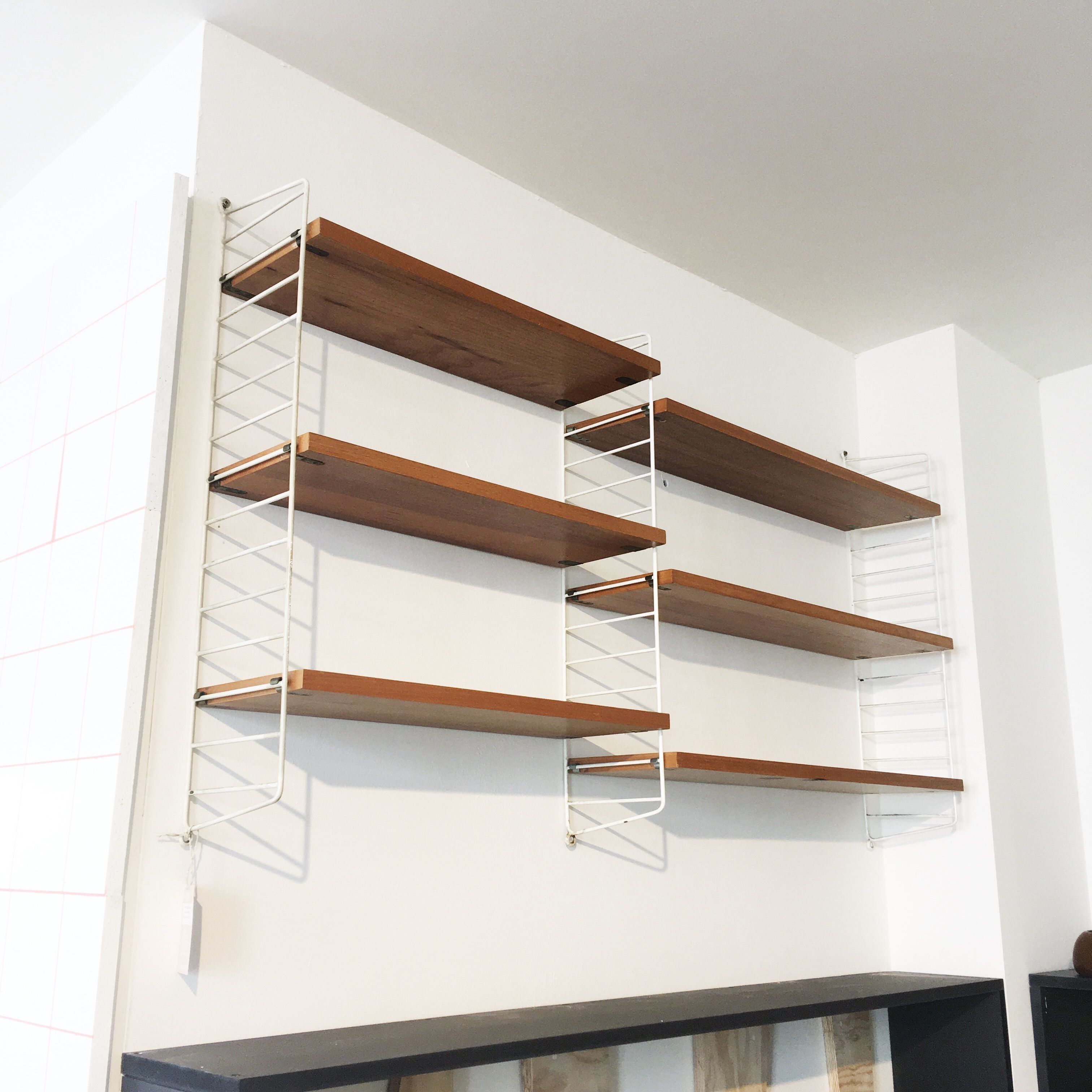 Ladder shelf wallunit, by Kasja & Nisse Strinning for String Design, Sweden, 1960s