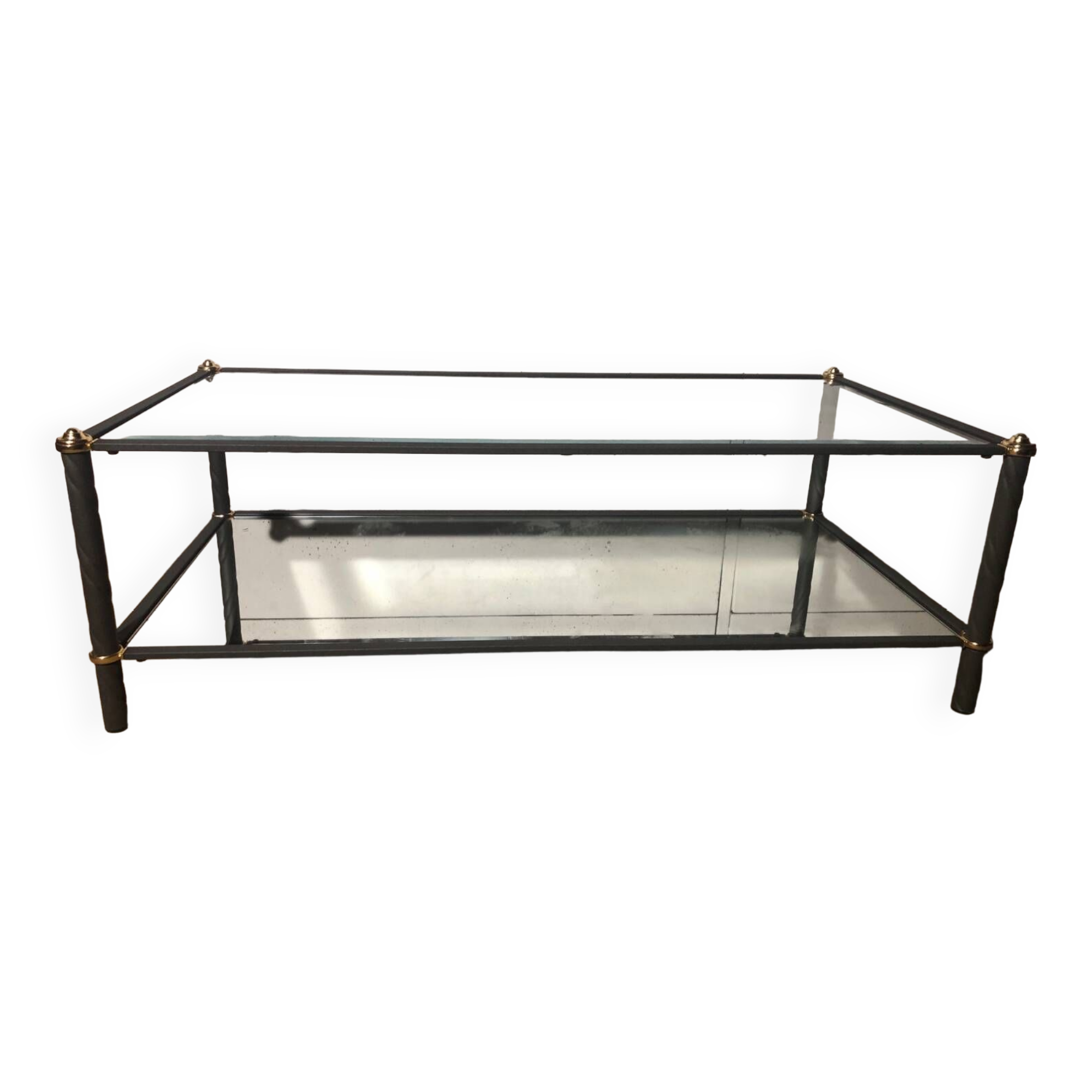 1970s mirrored coffee table