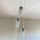 Lustre suspension cascade 3 antique glass tulips staircase