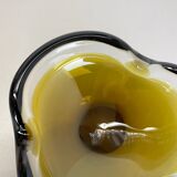 Large Murano Glass "Ochre" 1,1Kg Bowl Shell Ashtray Murano, Italy, 1970s