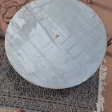 Round wrought iron and zinc bistro table