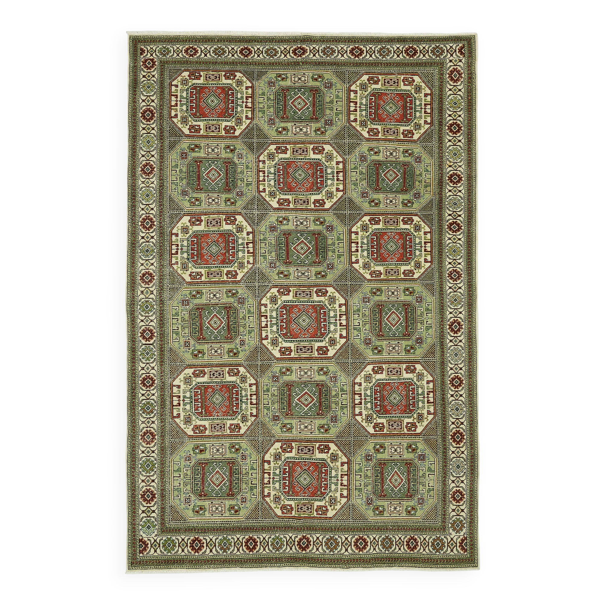 Turkish Wool Vintage Kayseri Rug 202 cm x 298 cm
