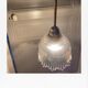 Brass and glass hanging lamp