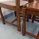 Set of 6 vintage brutalist chairs in oak wood from the 60s