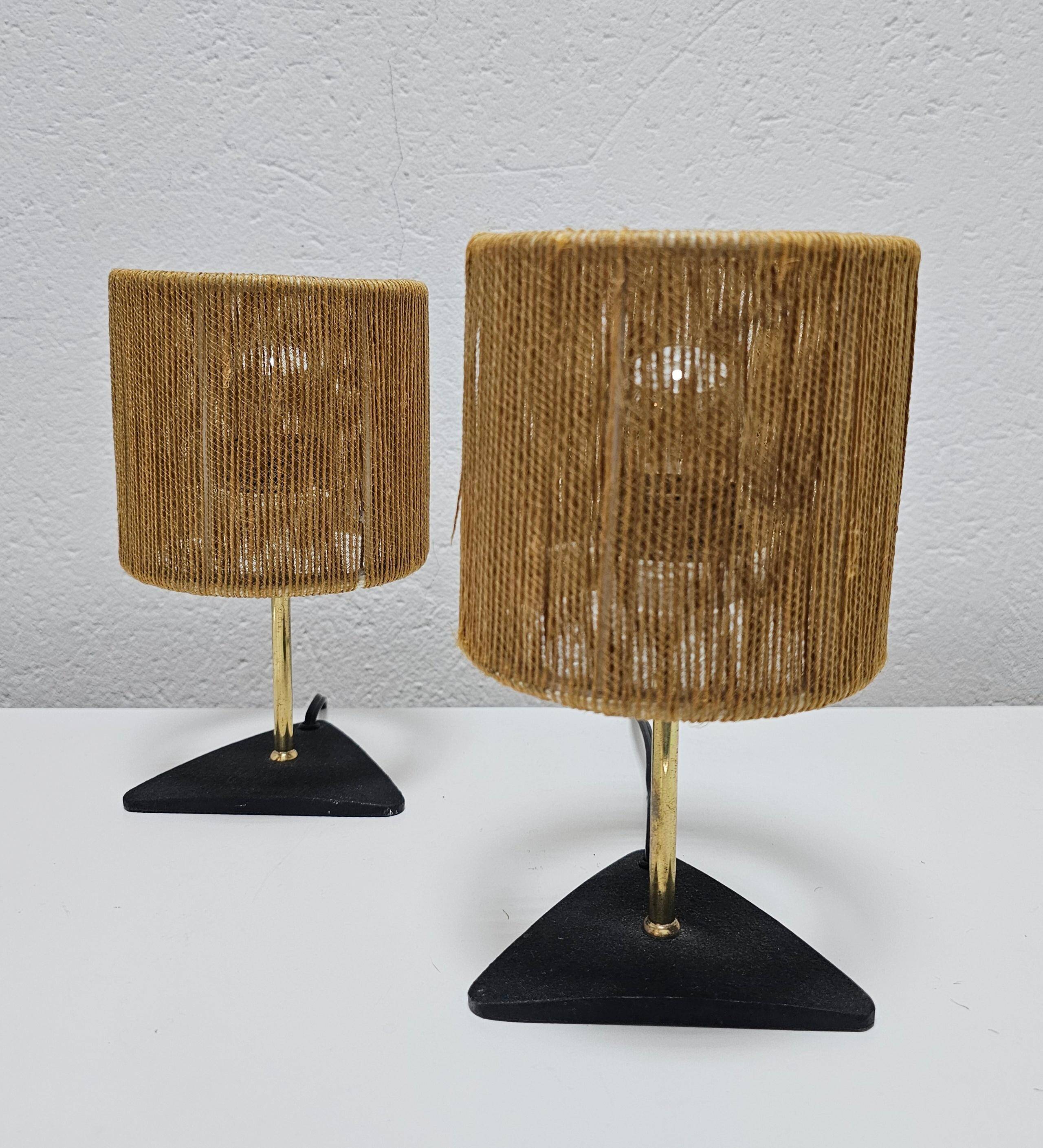 Paire de lampes de table Mid Century Modern Carl Aubock 1940s