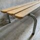 Vintage kindergarten bench wood & metal lacquered