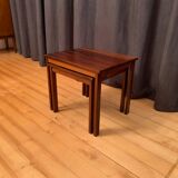 A pair of Kvalitet Form Funktion rosewood side tables Denmark 1960s