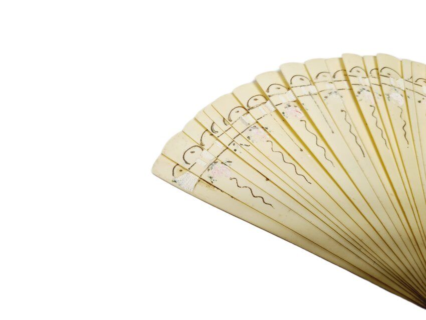 Art Nouveau Polish celluloid fan, 1900s