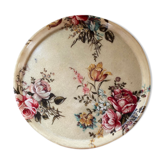 Vintage floral round top