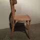 Lot of 2 vintage wooden bistro chairs