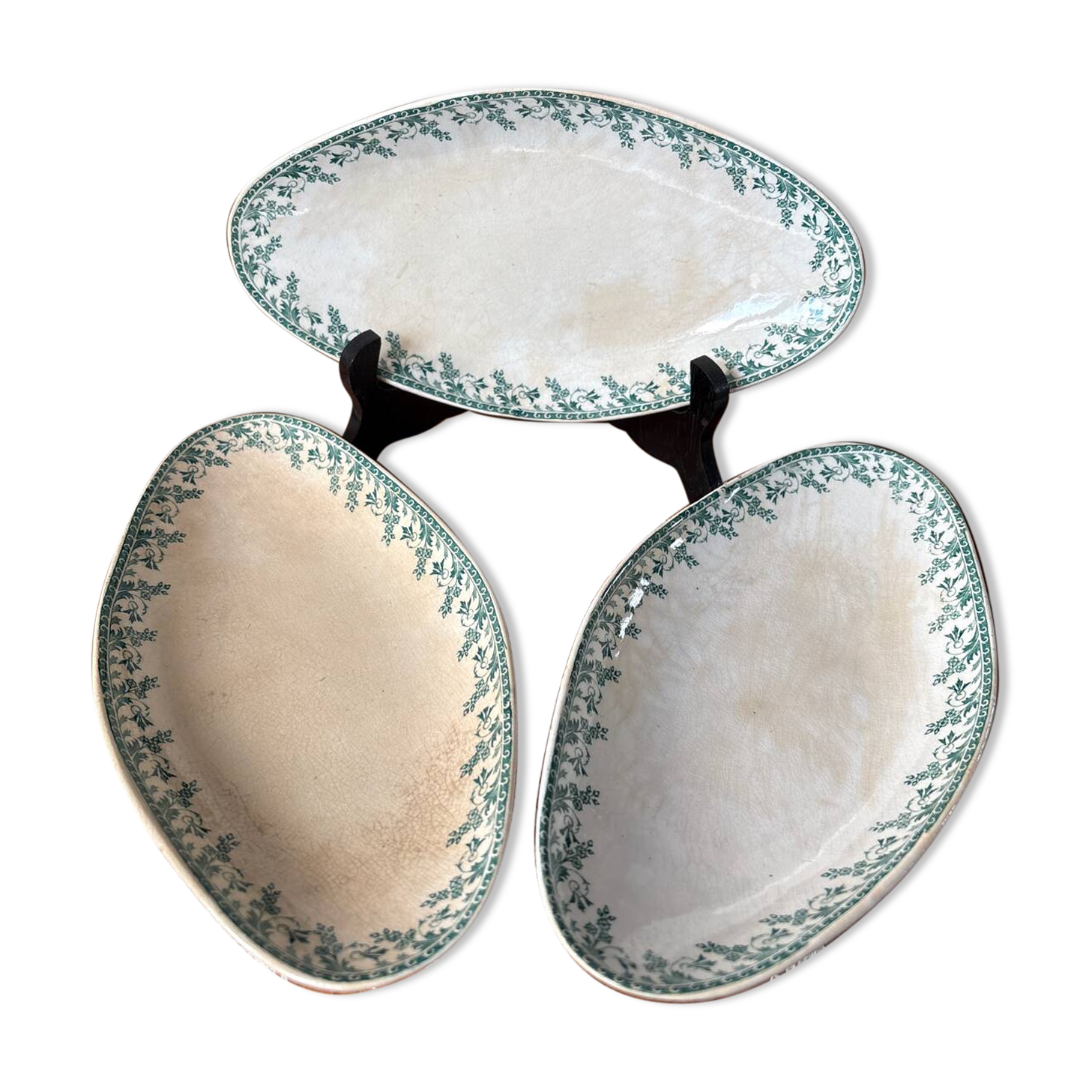 Lot de 3 raviers Terre de Fer Gien modèle Montigny