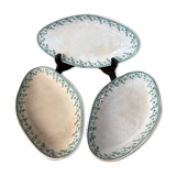 Lot de 3 raviers Terre de Fer Gien modèle Montigny