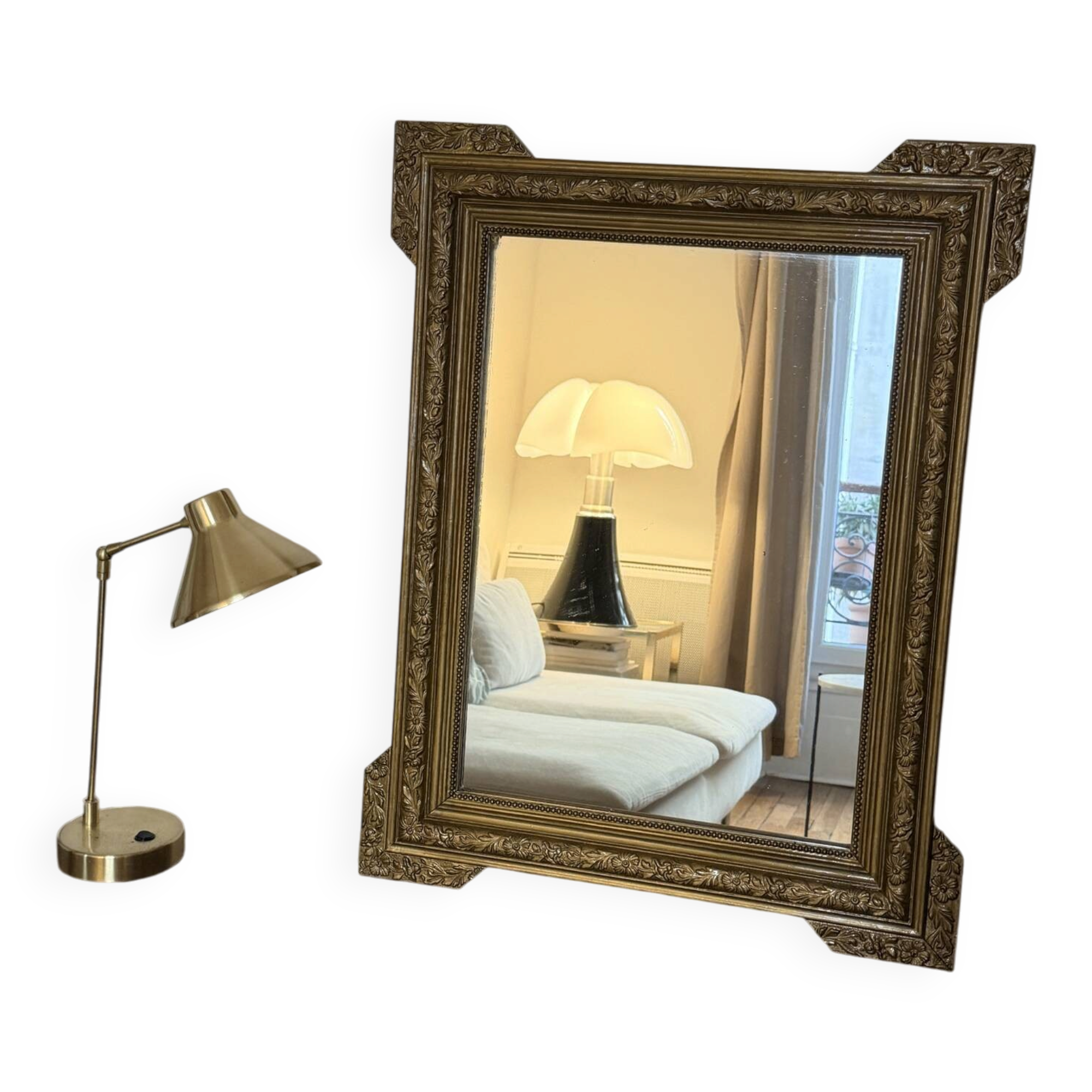 Miroir Napolitain doré - 56xH73cm