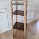 Scandinavian shelf in wood and plexiglass 70s
