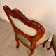 Lot 2 old Louis XV style carved solid walnut chairs late 19th century