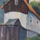 « Scène de village » par Alvar Johansson