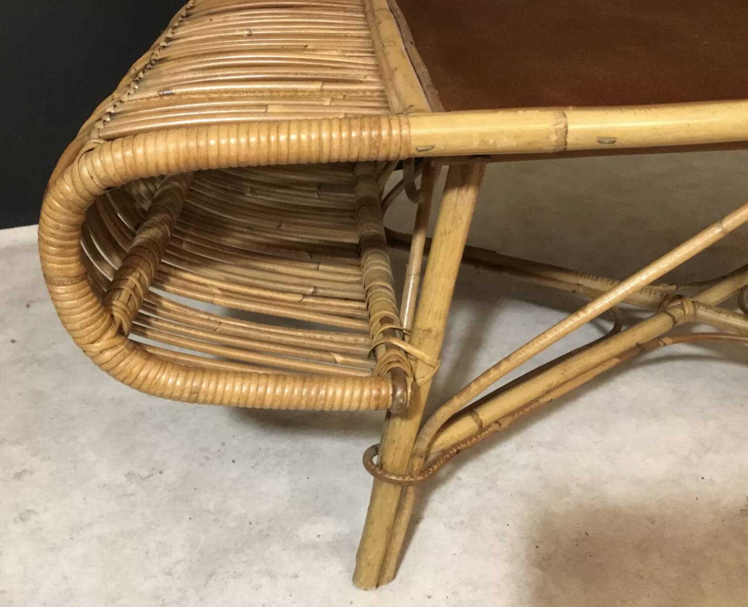 Rattan coffee table
