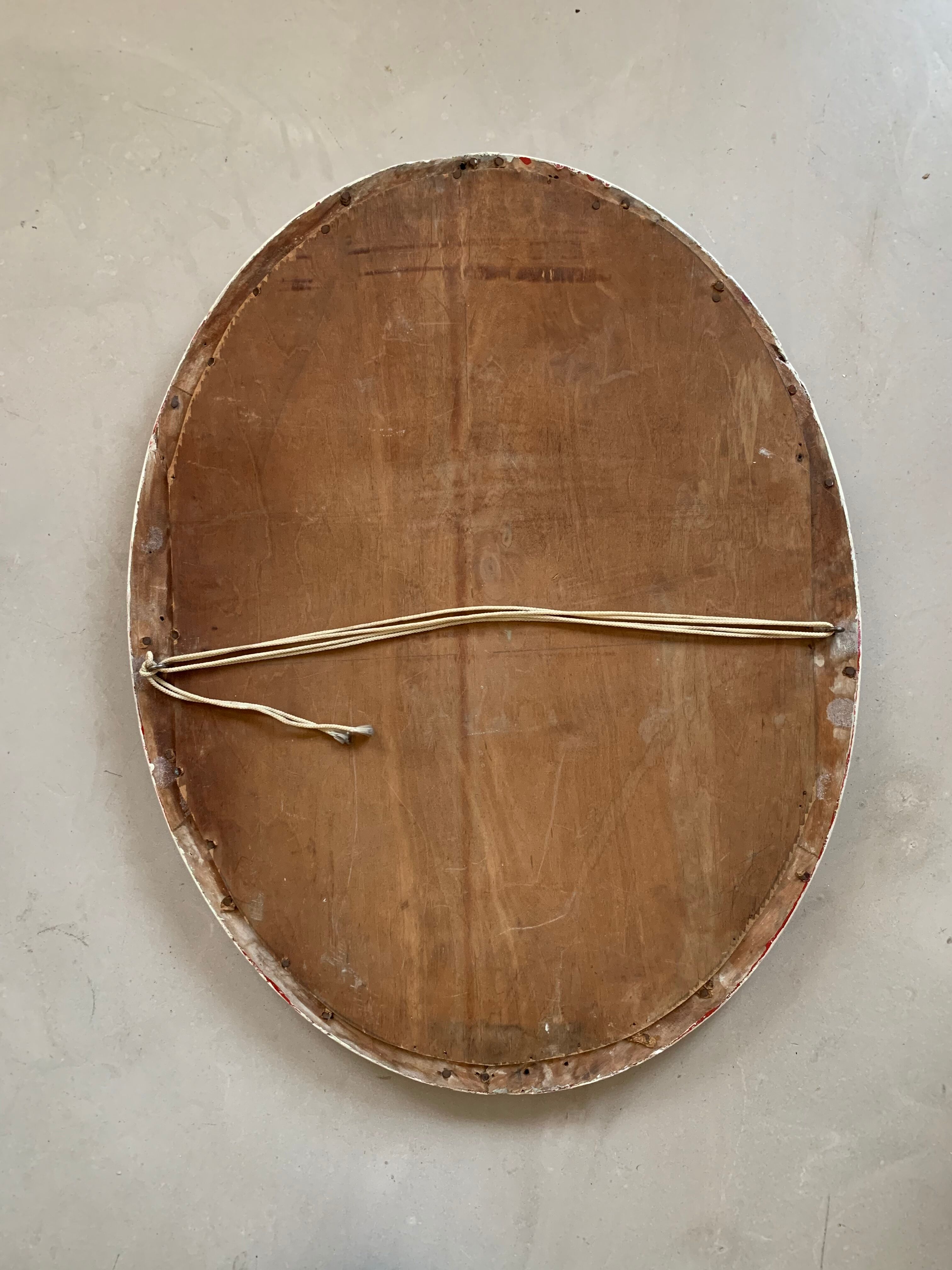 Old oval and beveled mirror 51x66cm