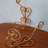 Pair of vintage gold coat hooks