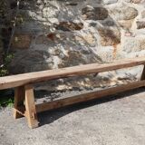 Pair of solid wood benches - brutalist